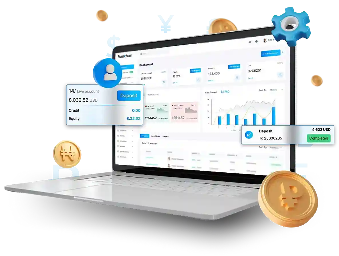 Forex CRM Software Dashboard